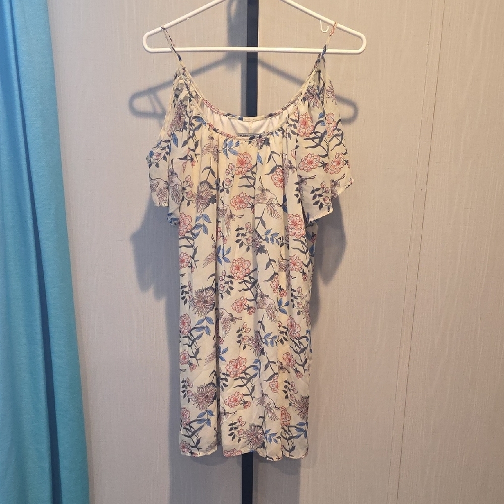 (J7) Bailey Blue Floral Print Dress Sz M
